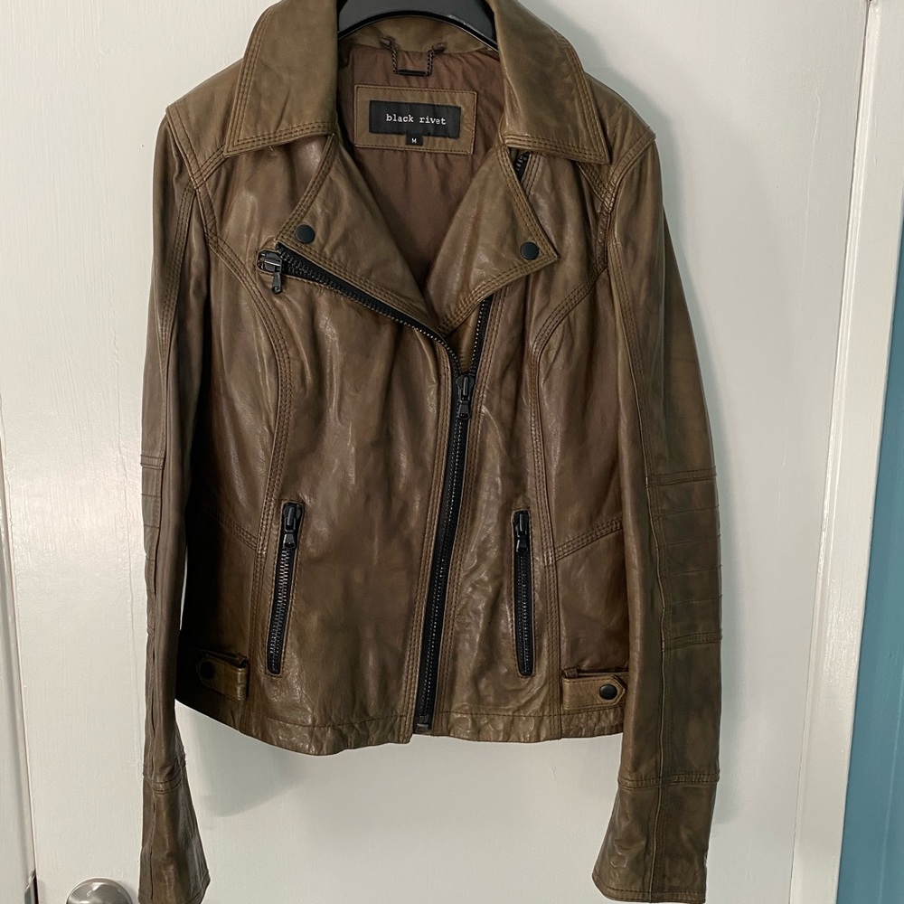 Black Rivet Leather Jacket